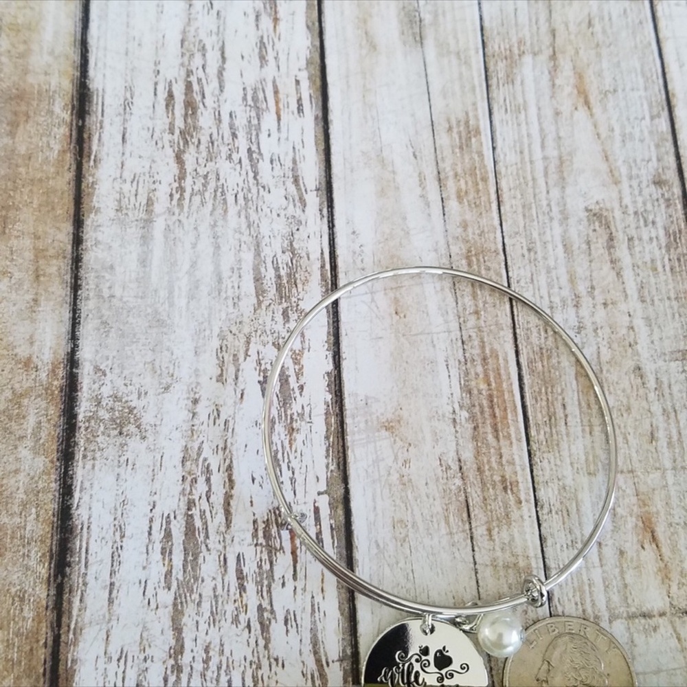 WIFE MOM TEACHER bracelet - Picture 4 of 6